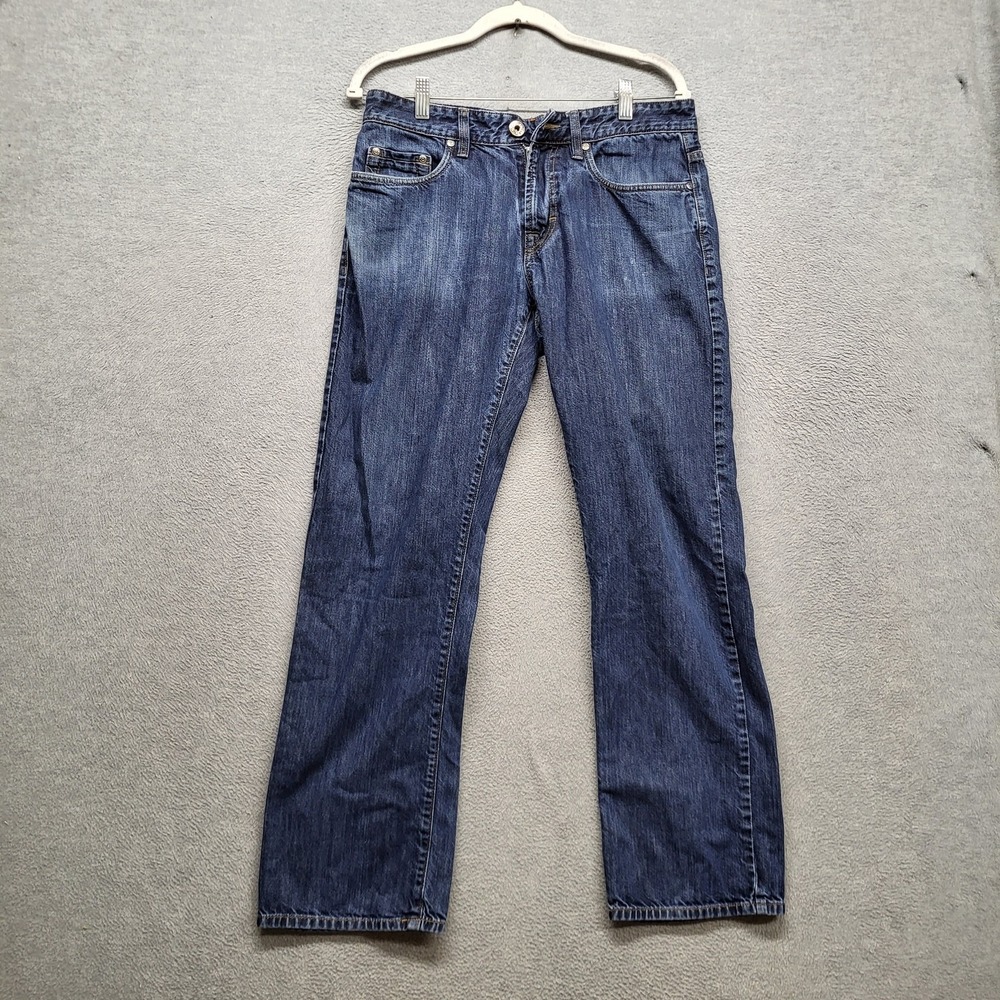 BOSS Hugo Men Jeans 33X32 Blue Denim Button 30" Inseam